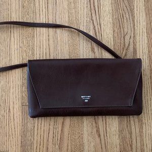NWOT Matt & Nat Vegan Leather Clutch/Crossbody 14" wide x 7" high